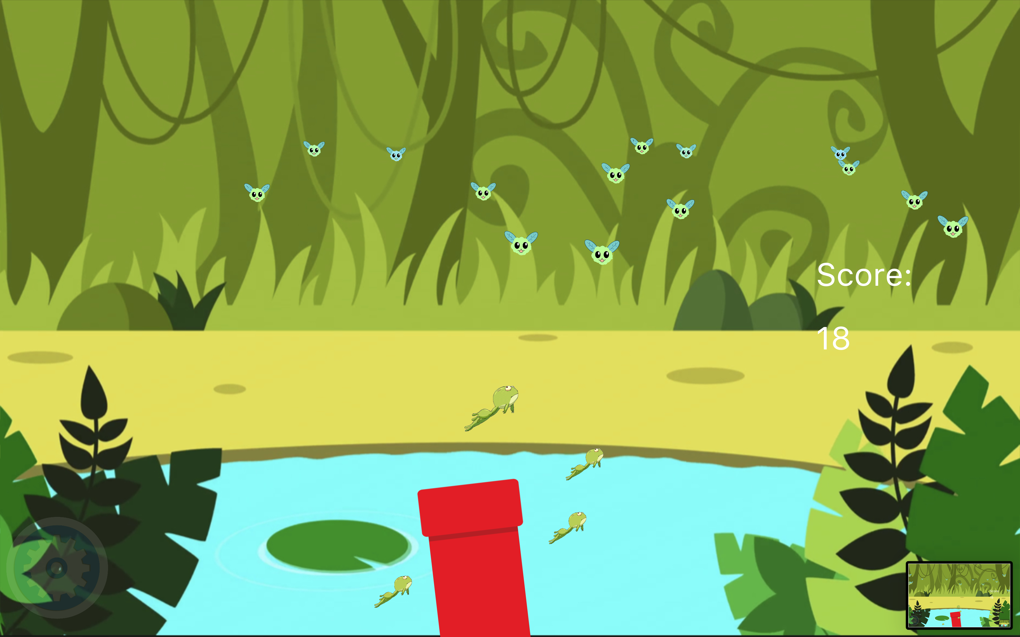 Image du jeu La course des grenouilles.